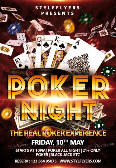 Free Poker Night Flyer Template